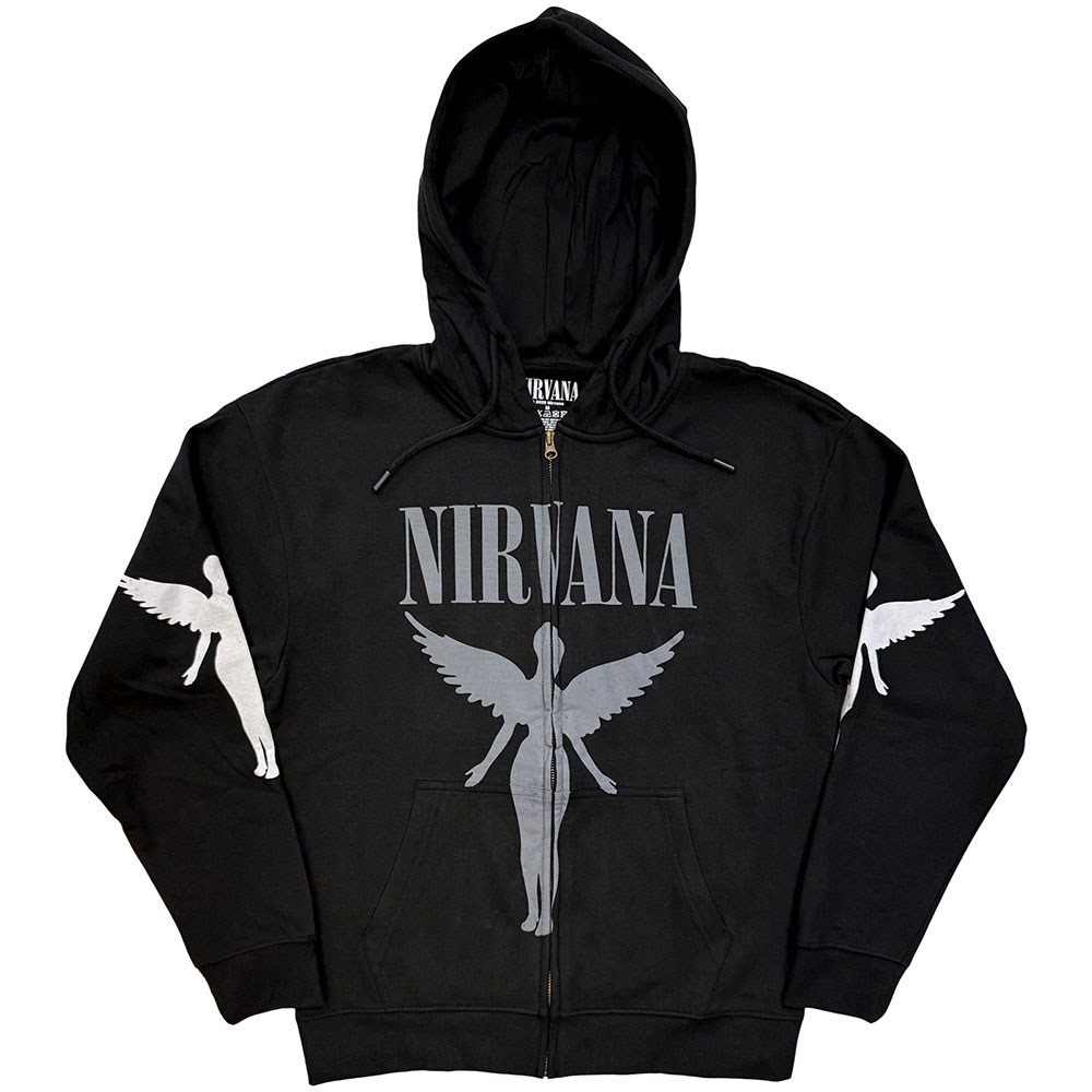 Nirvana - In Utero Mono Vest met capuchon - Grijs